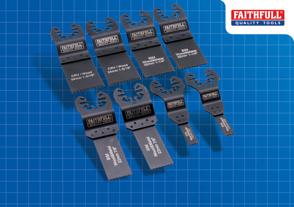 Faithfull 8 Piece Mixed Multi-Tool Blade Set