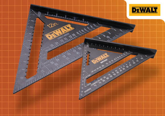 DeWalt 175mm (7in) & 300mm (12in) Rafter Square Twin Pack