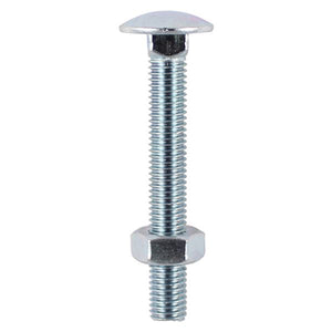 Carriage Bolts & Hex Nuts - (Full Range M6 Head at 40mm-100mm)