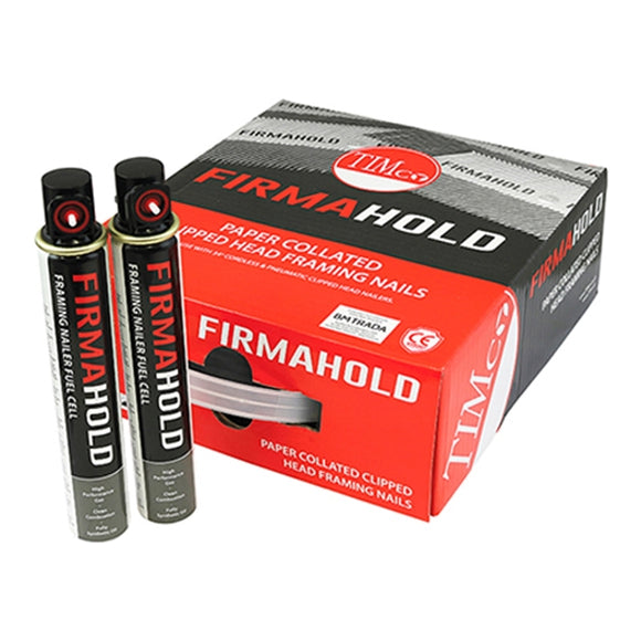 FirmaHold Collated Clipped Head Nails & Fuel Cells - (Full Range Shank Ø 3.1mm x 75mm & 90mm)