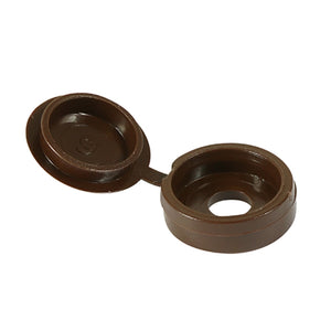 Hinged Screw Caps 5.00mm-6.00mm Brown/White (Click for Range)
