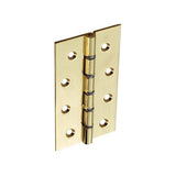 Brass Hinges Double Steel Washered Polished - (Click for Range)