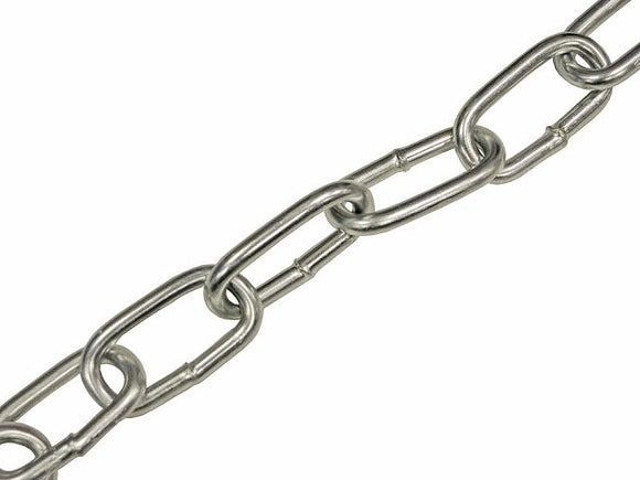 Zinc Plated Chain - 4mm x 26mm (Price per Metre)