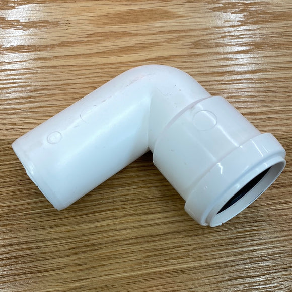 Waste Pipe 90 Degree Knuckle 40mm White